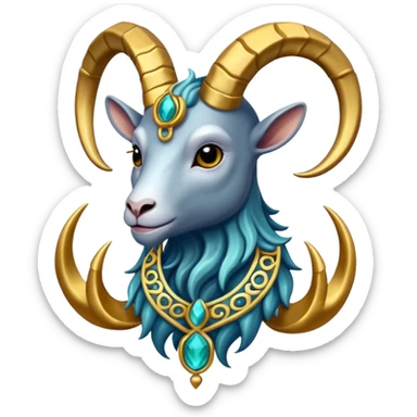 Make a logo for dj with sea goat with a name of Deejay Harris  sticker