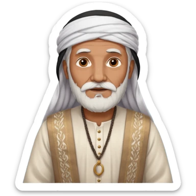 old emirates guys wearin gUAE cloths with white beared .. he works in the sea sticker