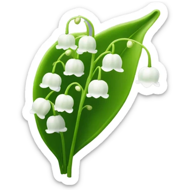Lily of the valley flower  sticker