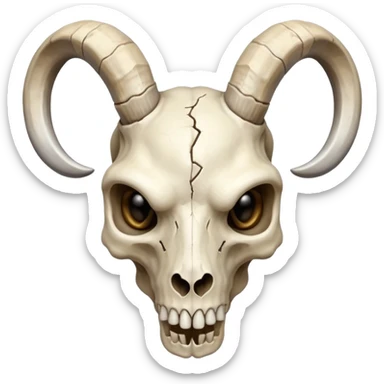 goat skull sticker