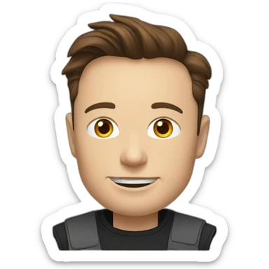 Elon musk with more détails  sticker