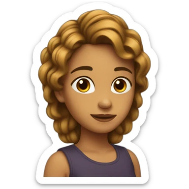 Conejita con cabello crespo negro sticker