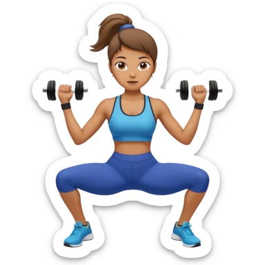 woman working out sticker