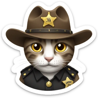 cat sheriff sticker