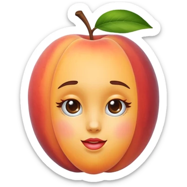 Lovely peaches the internet influencer sticker