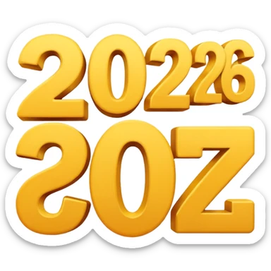 "  2026 " text   sticker