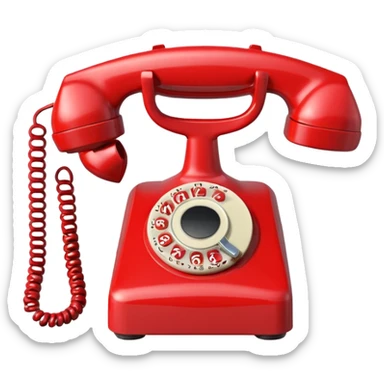 telephone red sticker