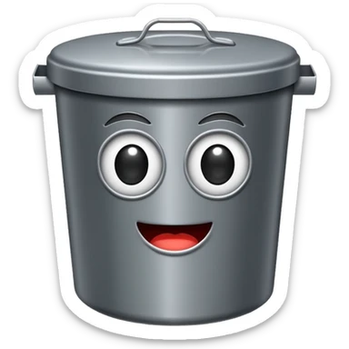 garbage tin tiny sticker