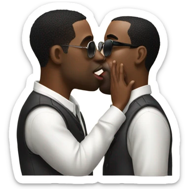 John Pork kissing P Diddy  sticker