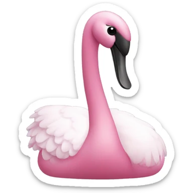 Pink swan sticker