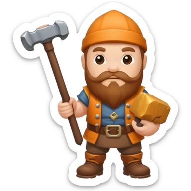 Dwarf hammer sticker
