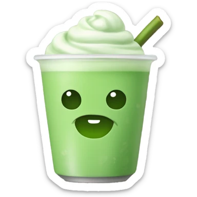 Matcha green boba sticker