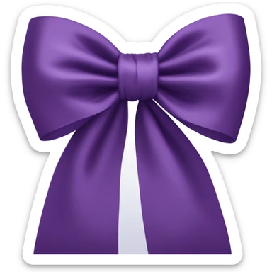 Purple bow sticker