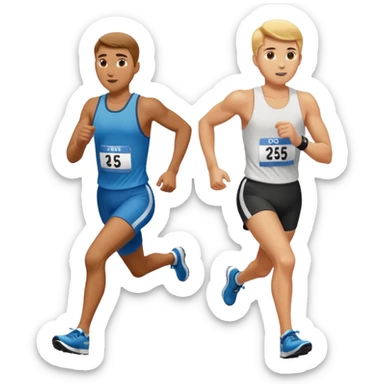 running race finish sticker