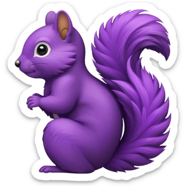 purple squirrel sticker