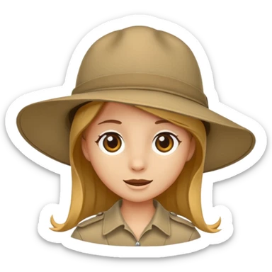 just safari hat item no head sticker