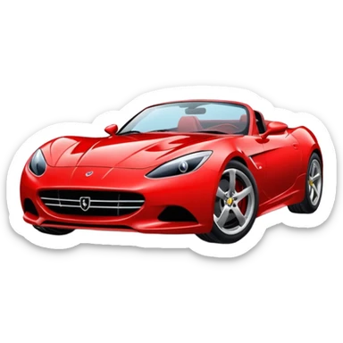 red sports car sticker