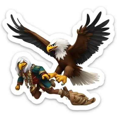 Eagles dragging the chief sticker