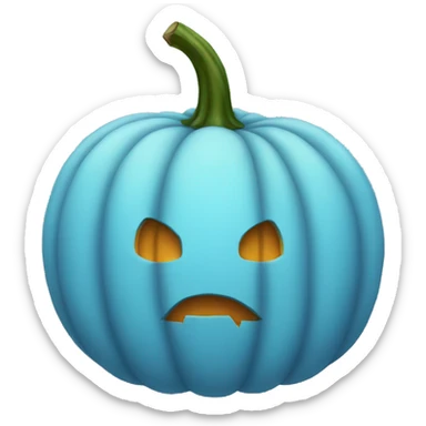Light blue pumpkin  sticker