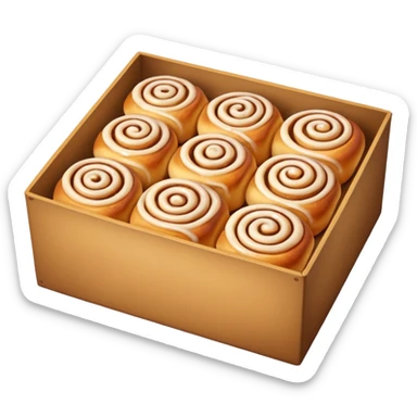 cinnabons in box  sticker