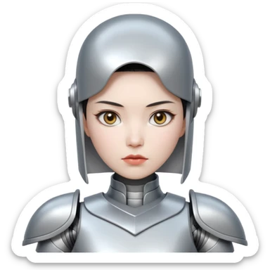 chinese babe ai robot warrior sticker