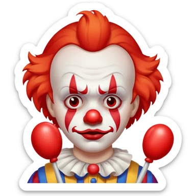 Sad boy killing a clawn  sticker