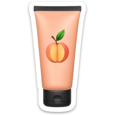 solid light peach plain skincare tube sticker
