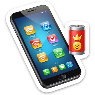 Honor phone with app icons, time, Wi-Fi and battery level sticker