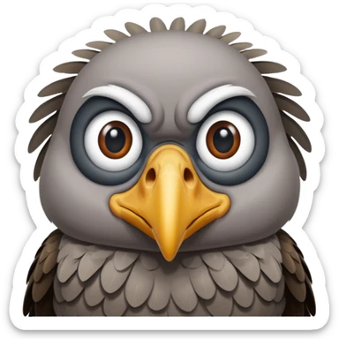 vulture but comical, like lurking but kind of dumb sticker