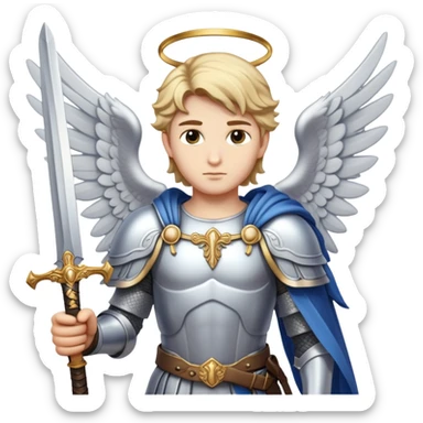 archangel with sword sticker