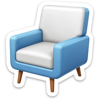 white square chair sticker