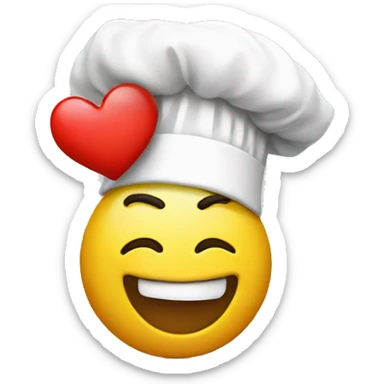 Emoji with chef hat blowing kiss sticker