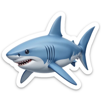 Shark with blue nikes  sticker