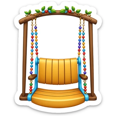 Swing with beads and bells for bits sticker