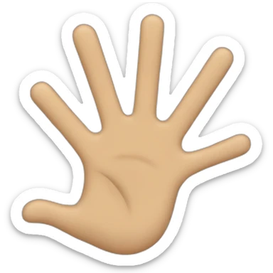 Mano con tres dedos arriba sticker