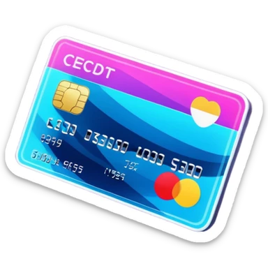 Neon cyber credit card (no text) sticker