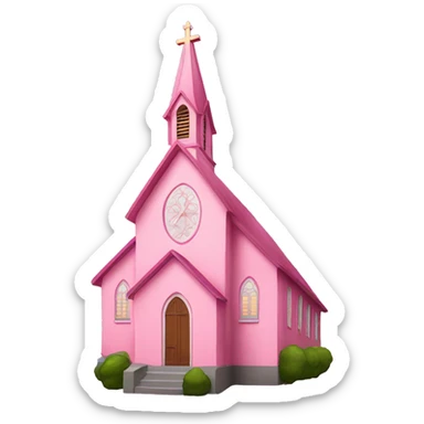 pink church sticker