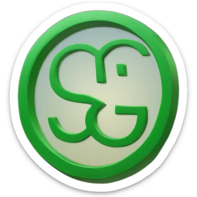 letter gg on sign sticker