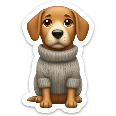 Dog wearing a turtleneck  sticker