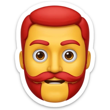 crea una imagen con un emoji Furioso sin bigote sticker