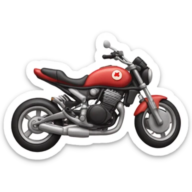 cookie heart with black motorbike  sticker