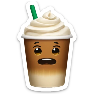 a carame frappacuino from starbucks sticker