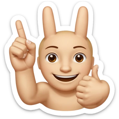Smiling middle finger sticker