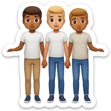 Gay boys on bridge selfie sticker