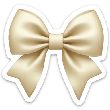 cream bow sticker