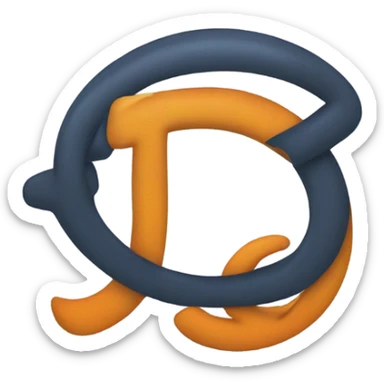 Letter T and D logo sticker