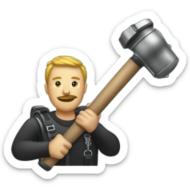 Scuba diving fins judge holding hammer sticker