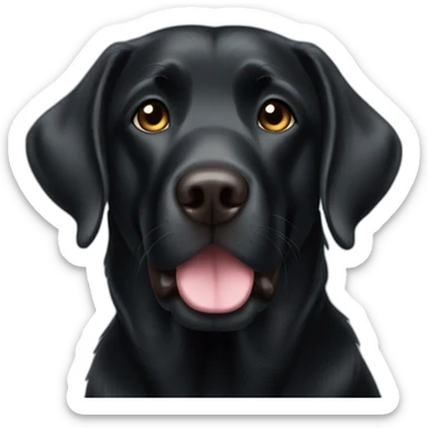 black labrador heart eyes sticker