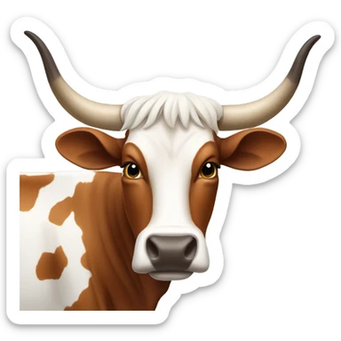 Longhorn cow sticker