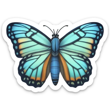 beautiful  blue monarch butterfly sticker